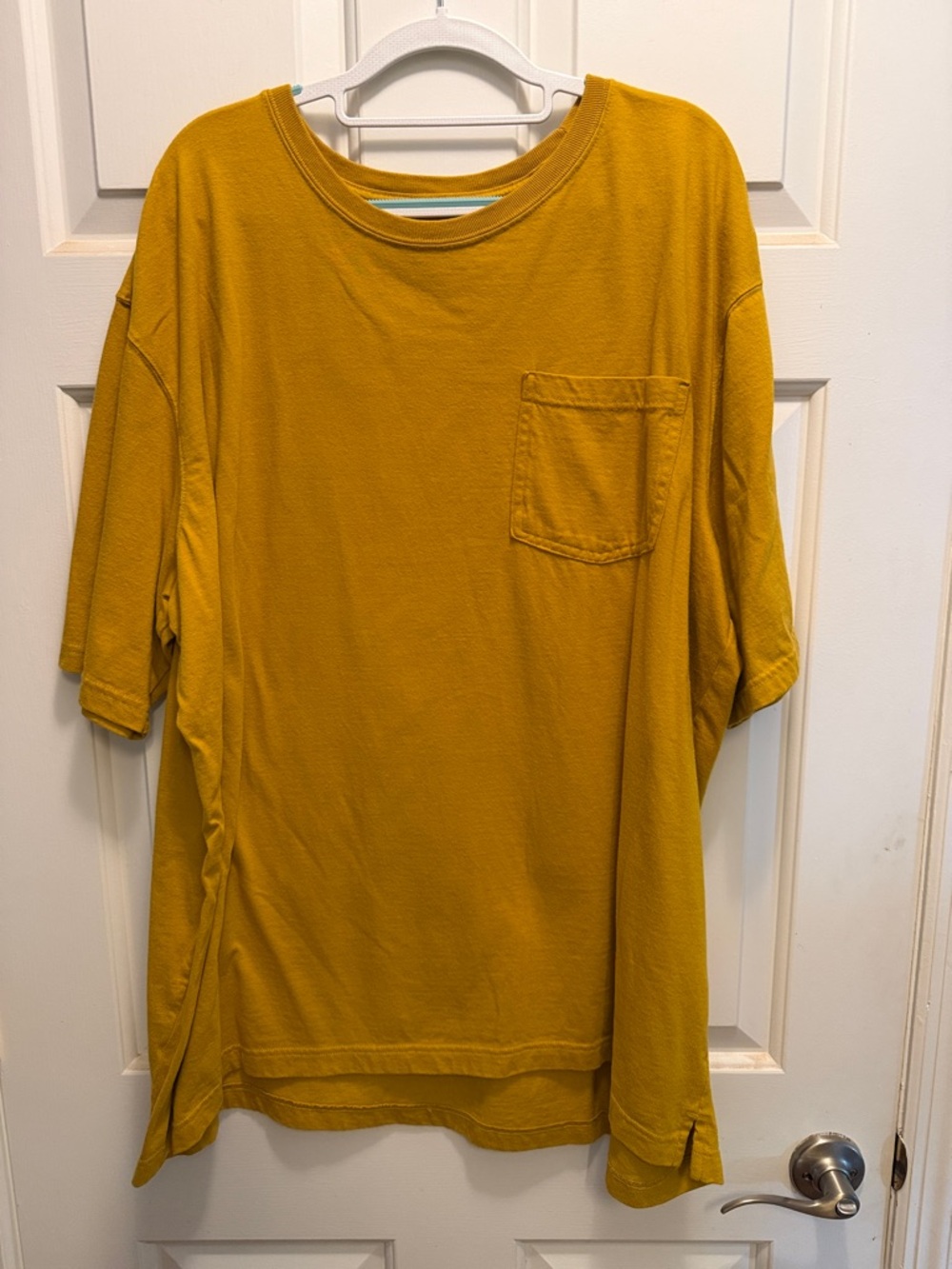 Duluth Trading Co Mustard Yellow Short Sleeve Pocket Tee